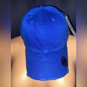 Royal Blue Dad Distressed Hat
